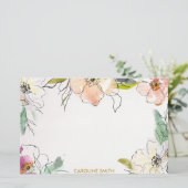 Papeterie Note florale chic et moderne (Debout devant)