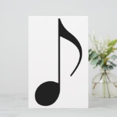 Papeterie note musicale noire (Debout devant)