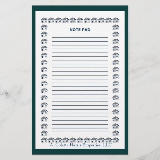 Papeterie Note Pad- Conception 9 (Devant)