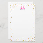 Papeterie NOTE PERSONNELLE mini spot confetti audacieuse par (Devant / Derrière)