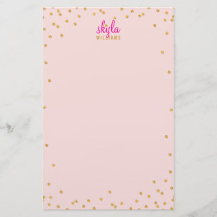 Papeterie NOTE PERSONNELLE mini spot confetti or parties sci
