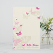 Papeterie NOTEPAPER PERSONNALISÉ :: papillons 4P (Debout devant)