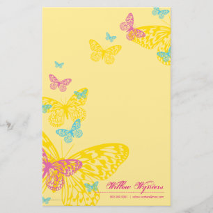 Papeterie NOTEPAPER PERSONNALISÉ :: papillons 6P