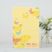 Papeterie NOTEPAPER PERSONNALISÉ :: papillons 6P (Debout devant)