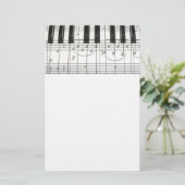 Papeterie Notes de clavier et de musique de piano (Debout devant)