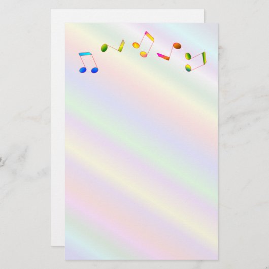 Papeterie Notes de musique (Devant / Derrière)