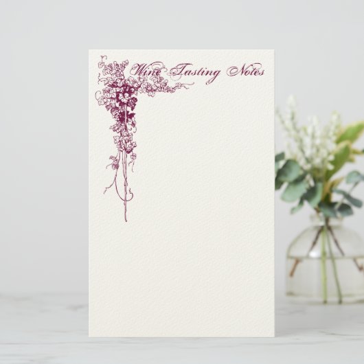 Papeterie Notes d'échantillon de vin (Debout devant)