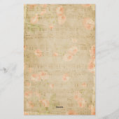 Papeterie Notes Florales Musicales Fleurs Peach Beige (Dos)