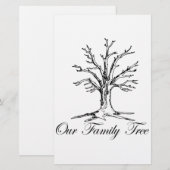 Papeterie Notre arbre généalogique (Devant / Derrière)