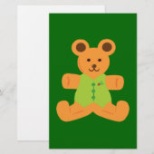 Papeterie Nounours de Noël mignon (Devant / Derrière)