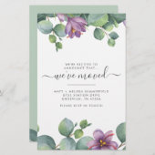 Papeterie Nous avons déménagé Adresse Eucalyptus Purple Gree (Devant / Derrière)