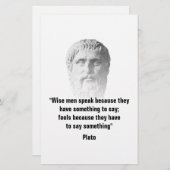 Papeterie Nouveau Modèle Pour Devis Par Platon (Devant / Derrière)