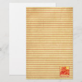 Papeterie Nouvel An chinois de la faune tigre Red Lined (Devant / Derrière)