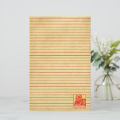 Papeterie Nouvel An chinois de la faune tigre Red Lined (Debout devant)