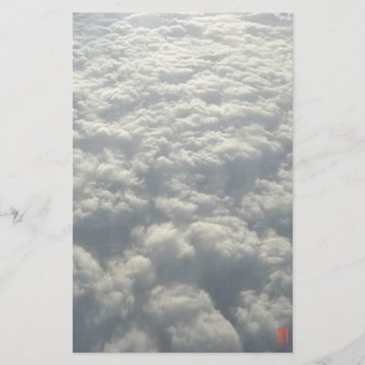 PAPETERIE NUAGES DE FLUFFE BLANC (Devant)