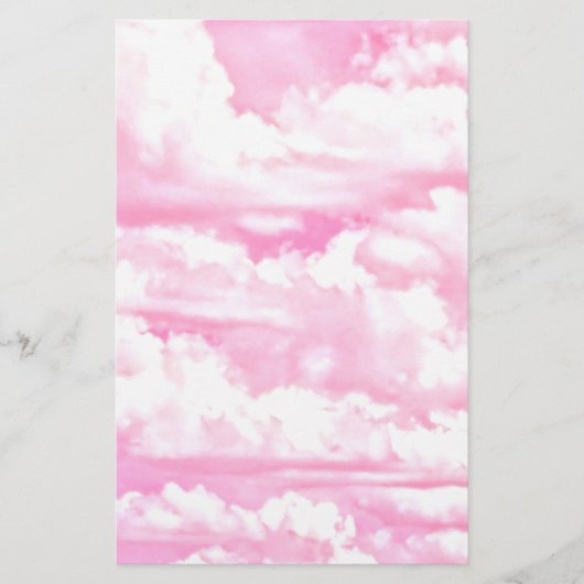 Papeterie Nuages Rose Pâle Heureux (Devant)