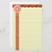 Papeterie Nuances de papier à lettres d'automne avec lignes (Devant / Derrière)