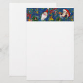 Papeterie NUIT DE NOËL MUSICALE, PÈRE NOËL AVEC JOUETS Bleu  (Devant / Derrière)