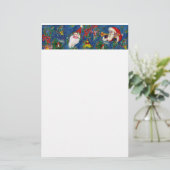 Papeterie NUIT DE NOËL MUSICALE, PÈRE NOËL AVEC JOUETS Bleu  (Debout devant)