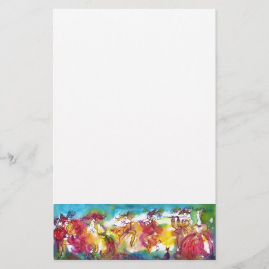 Papeterie NUIT DU CARNAVAL / Mascarade vénitienne,, Musique  (Devant)