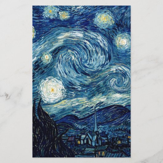 Papeterie Nuit étoilée par Vincent van Gogh (Devant)