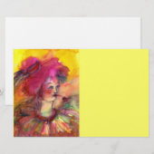 Papeterie NUIT ROSE, rose fuchsia jaune blanc (Devant / Derrière)