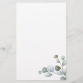 Papeterie Nuptiale Luncheon Aquarelle Eucalyptus Vert (Dos)