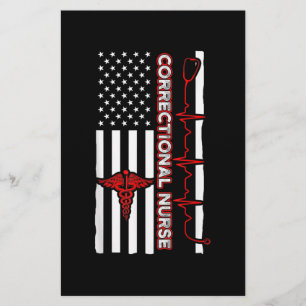 Papeterie Nurse corrective USA Flag Nursing