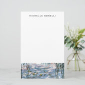 Papeterie Nymphéas de Monet Professionnel Minimaliste (Debout devant)