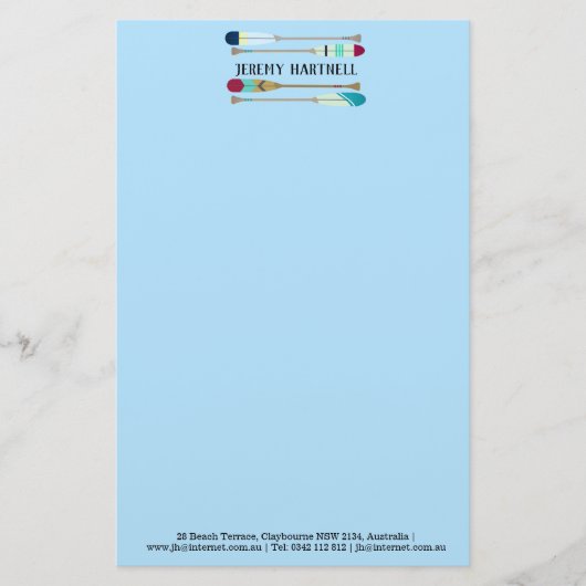 Papeterie Oars de style vintage (Devant)