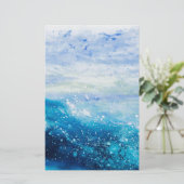 Papeterie Ocean wave painting, sea foam (Debout devant)