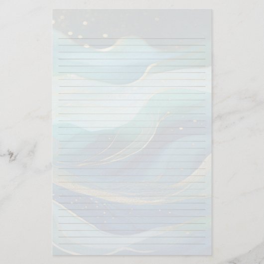 Papeterie Ocean Waves Lined Monogram Writing Paper (Dos)