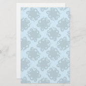 Papeterie Octopus sur Motif bleu (Devant / Derrière)