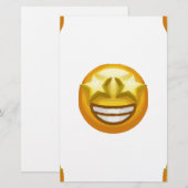 Papeterie oeil étoile émoji (Devant / Derrière)