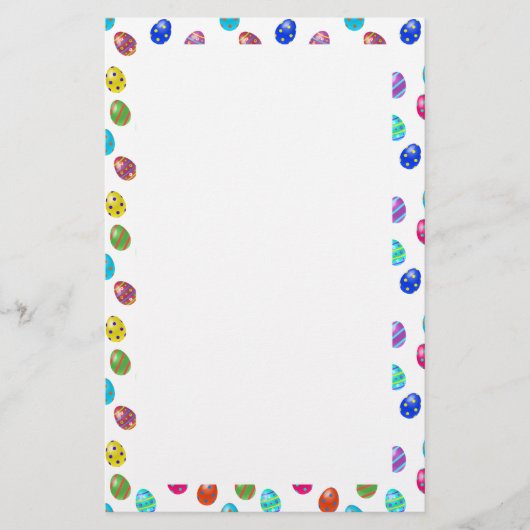 Papeterie OEufs colorés Pâques (Devant)