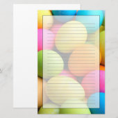 Papeterie Oeufs de pâques colorés (Devant / Derrière)