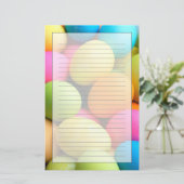 Papeterie Oeufs de pâques colorés (Debout devant)