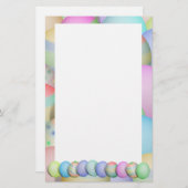 Papeterie OEufs de Pâques colorés Arrière - plan (Devant / Derrière)