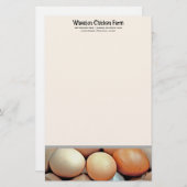 Papeterie OEufs frais Poulet Farmers Papier à écriture perso (Devant / Derrière)