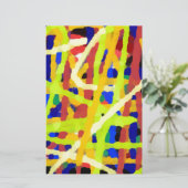 Papeterie Œuvre d'art abstrait coloré (Debout devant)