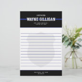 Papeterie Officier de police personnalisé (Debout devant)