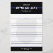 Papeterie Officier de police personnalisé (Devant)