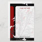 Papeterie oiseau à silhouette (Devant / Derrière)