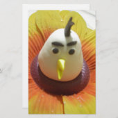 Papeterie Oiseau sculpté en Tournesol Imprimer (Devant / Derrière)