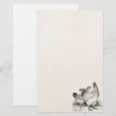 Papeterie Oiseaux de Cochin de coq de poulet personnalisés (Devant / Derrière)