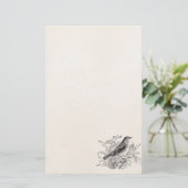 Papeterie Oiseaux personnalisés par oiseau vintage de (Debout devant)