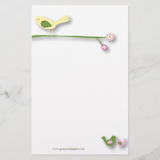 Papeterie oiseaux sur un coup de tête (Devant)