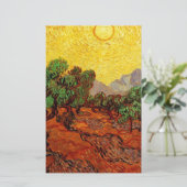 Papeterie Olive Trees with Yellow Sky and Sun (Debout devant)