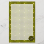 Papeterie Olive with Gold Accent Houndstooth (Devant)