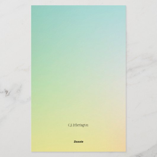 Papeterie Ombre bleu/jaune personnalisé (Dos)